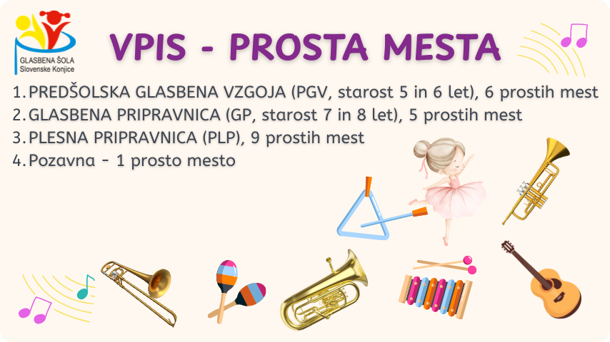 Vpis - prosta mesta